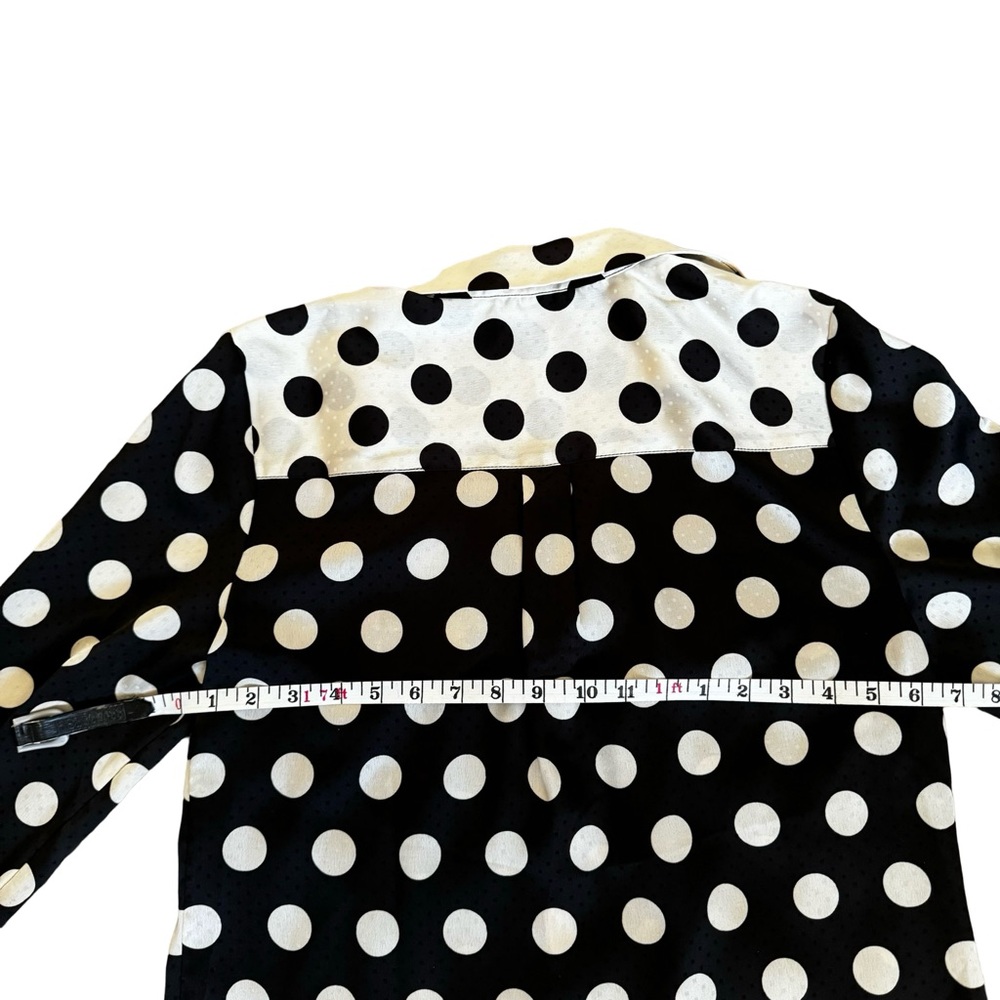 Chico’s Polka Dot Floral Embroidered Blouse - Picture 14 of 15